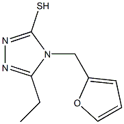 5-ethyl-4-(furan-2-ylmethyl)-4H-1,2,4-triazole-3-thiol Struktur