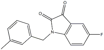 5-fluoro-1-[(3-methylphenyl)methyl]-2,3-dihydro-1H-indole-2,3-dione Struktur