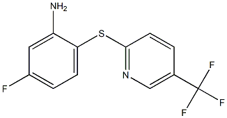 5-fluoro-2-{[5-(trifluoromethyl)pyridin-2-yl]sulfanyl}aniline Struktur