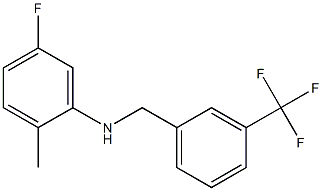 5-fluoro-2-methyl-N-{[3-(trifluoromethyl)phenyl]methyl}aniline Struktur