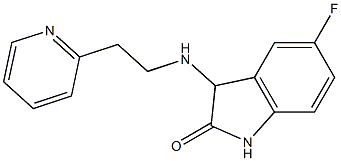 5-fluoro-3-{[2-(pyridin-2-yl)ethyl]amino}-2,3-dihydro-1H-indol-2-one Struktur