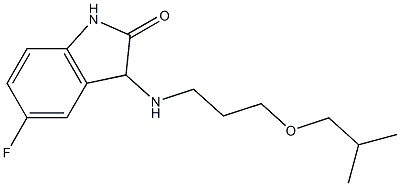 5-fluoro-3-{[3-(2-methylpropoxy)propyl]amino}-2,3-dihydro-1H-indol-2-one Struktur