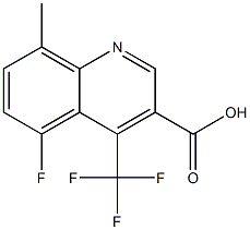 5-fluoro-8-methyl-4-(trifluoromethyl)quinoline-3-carboxylic acid Struktur