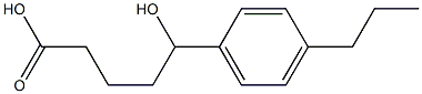 5-hydroxy-5-(4-propylphenyl)pentanoic acid Struktur