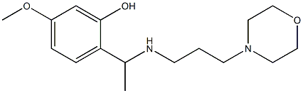 5-methoxy-2-(1-{[3-(morpholin-4-yl)propyl]amino}ethyl)phenol Struktur