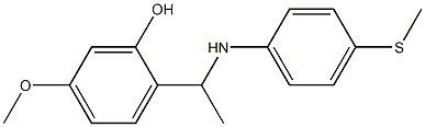 5-methoxy-2-(1-{[4-(methylsulfanyl)phenyl]amino}ethyl)phenol Struktur