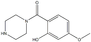 5-methoxy-2-(piperazin-1-ylcarbonyl)phenol Struktur