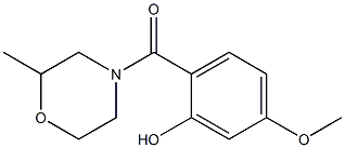 5-methoxy-2-[(2-methylmorpholin-4-yl)carbonyl]phenol Struktur