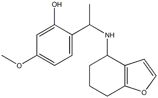 5-methoxy-2-[1-(4,5,6,7-tetrahydro-1-benzofuran-4-ylamino)ethyl]phenol Struktur