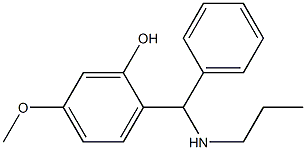 5-methoxy-2-[phenyl(propylamino)methyl]phenol Struktur