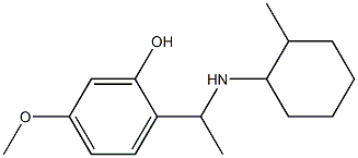 5-methoxy-2-{1-[(2-methylcyclohexyl)amino]ethyl}phenol Struktur