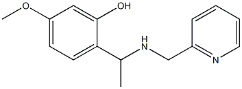 5-methoxy-2-{1-[(pyridin-2-ylmethyl)amino]ethyl}phenol Struktur