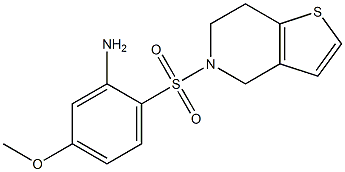 5-methoxy-2-{4H,5H,6H,7H-thieno[3,2-c]pyridine-5-sulfonyl}aniline Struktur