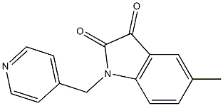 5-methyl-1-(pyridin-4-ylmethyl)-2,3-dihydro-1H-indole-2,3-dione Struktur