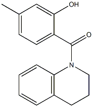 5-methyl-2-(1,2,3,4-tetrahydroquinolin-1-ylcarbonyl)phenol Struktur