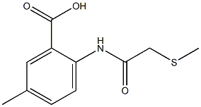 5-methyl-2-[2-(methylsulfanyl)acetamido]benzoic acid Struktur