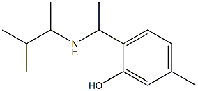 5-methyl-2-{1-[(3-methylbutan-2-yl)amino]ethyl}phenol Struktur