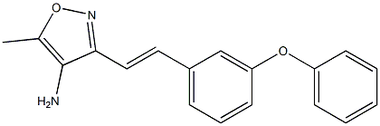 5-methyl-3-[(E)-2-(3-phenoxyphenyl)vinyl]isoxazol-4-amine Struktur