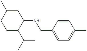 5-methyl-N-[(4-methylphenyl)methyl]-2-(propan-2-yl)cyclohexan-1-amine Struktur