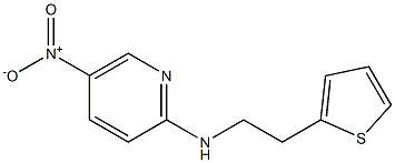 5-nitro-N-[2-(thiophen-2-yl)ethyl]pyridin-2-amine Struktur