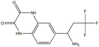 6-(1-amino-3,3,3-trifluoropropyl)-1,2,3,4-tetrahydroquinoxaline-2,3-dione Struktur