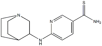 6-(1-azabicyclo[2.2.2]oct-3-ylamino)pyridine-3-carbothioamide Struktur