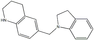 6-(2,3-dihydro-1H-indol-1-ylmethyl)-1,2,3,4-tetrahydroquinoline Struktur