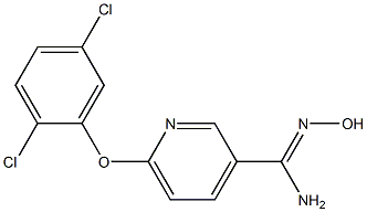 6-(2,5-dichlorophenoxy)-N'-hydroxypyridine-3-carboximidamide Struktur