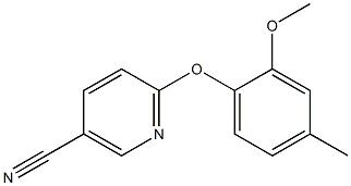 6-(2-methoxy-4-methylphenoxy)nicotinonitrile Struktur