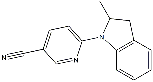 6-(2-methyl-2,3-dihydro-1H-indol-1-yl)pyridine-3-carbonitrile Struktur