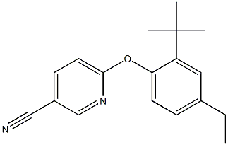 6-(2-tert-butyl-4-ethylphenoxy)pyridine-3-carbonitrile Struktur