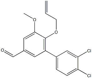 6-(allyloxy)-3',4'-dichloro-5-methoxy-1,1'-biphenyl-3-carbaldehyde Struktur