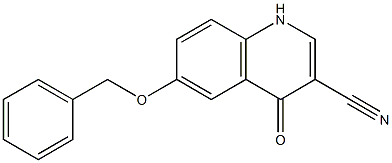 6-(benzyloxy)-4-oxo-1,4-dihydroquinoline-3-carbonitrile Struktur