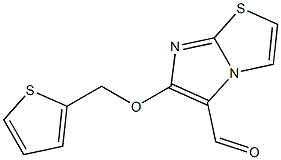 6-(thien-2-ylmethoxy)imidazo[2,1-b][1,3]thiazole-5-carbaldehyde Struktur