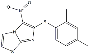 6-[(2,4-dimethylphenyl)thio]-5-nitroimidazo[2,1-b][1,3]thiazole Struktur