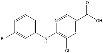 6-[(3-bromophenyl)amino]-5-chloropyridine-3-carboxylic acid Struktur