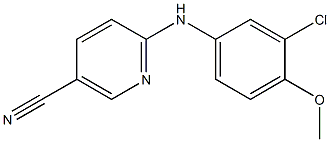 6-[(3-chloro-4-methoxyphenyl)amino]nicotinonitrile Struktur