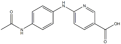 6-[(4-acetamidophenyl)amino]pyridine-3-carboxylic acid Struktur