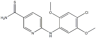 6-[(4-chloro-2,5-dimethoxyphenyl)amino]pyridine-3-carbothioamide Struktur