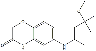 6-[(4-methoxy-4-methylpentan-2-yl)amino]-3,4-dihydro-2H-1,4-benzoxazin-3-one Struktur