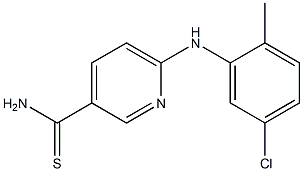 6-[(5-chloro-2-methylphenyl)amino]pyridine-3-carbothioamide Struktur