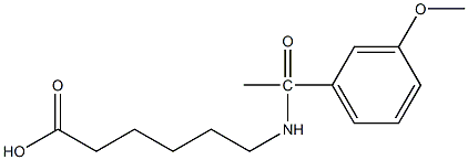 6-[1-(3-methoxyphenyl)acetamido]hexanoic acid Struktur