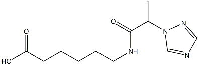 6-[2-(1H-1,2,4-triazol-1-yl)propanamido]hexanoic acid Struktur