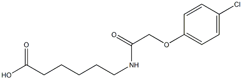 6-[2-(4-chlorophenoxy)acetamido]hexanoic acid Struktur