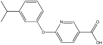 6-[3-(propan-2-yl)phenoxy]pyridine-3-carboxylic acid Struktur