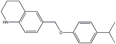 6-[4-(propan-2-yl)phenoxymethyl]-1,2,3,4-tetrahydroquinoline Struktur