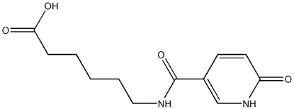 6-{[(6-oxo-1,6-dihydropyridin-3-yl)carbonyl]amino}hexanoic acid Struktur