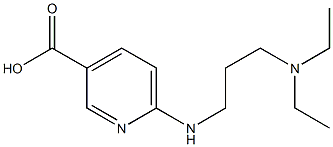 6-{[3-(diethylamino)propyl]amino}pyridine-3-carboxylic acid Struktur