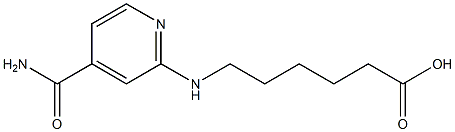 6-{[4-(aminocarbonyl)pyridin-2-yl]amino}hexanoic acid Struktur