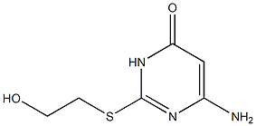 6-amino-2-[(2-hydroxyethyl)sulfanyl]-3,4-dihydropyrimidin-4-one Struktur